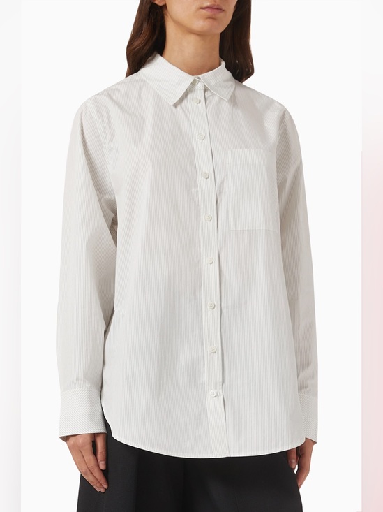 COS Tops - COS Tailored Pinstripe Shirt in Pima Cotton in white